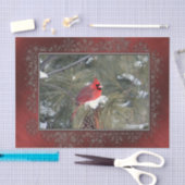 Kardinal Snow Pine Foto Seidenpapier (Handwerk)