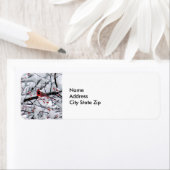 Kardinal Snow Tree Foto (Insitu)