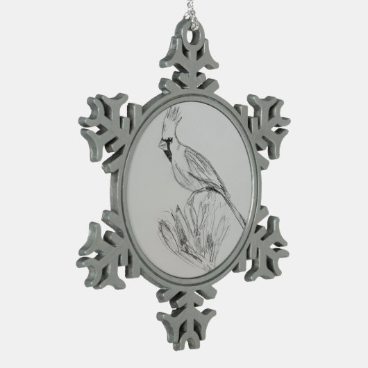 Kardinal Snowflake Gerahmte Ornament (Links)