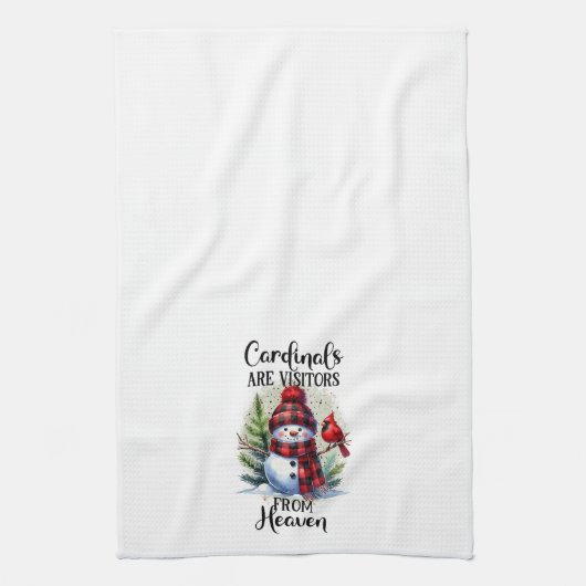 Kardinal & Snowman Geschirrtuch (Vertikal)