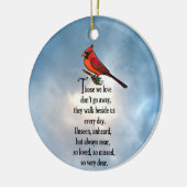Kardinal "So Loved" Gedicht Keramik Ornament (Links)