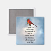 Kardinal "So Loved" Gedicht Magnet (Vorderseite/Rückseite)