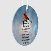Kardinal "So Loved" Gedicht Ornament (Vorderseite)