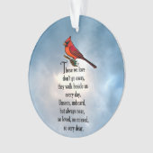 Kardinal "So Loved" Gedicht Ornament (Vorderseite)