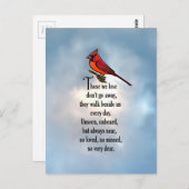 Kardinal "So Loved" Gedicht Postkarte (Vorne/Hinten)