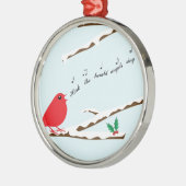 Kardinal Song Premium Weihnachtsdekoration Ornament Aus Metall (Links)