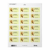 Kardinal Songbird Adressaufkleber (Vorne)