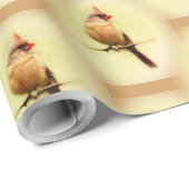 Kardinal Songbird Geschenkpapier (Rolleneckpunkt)