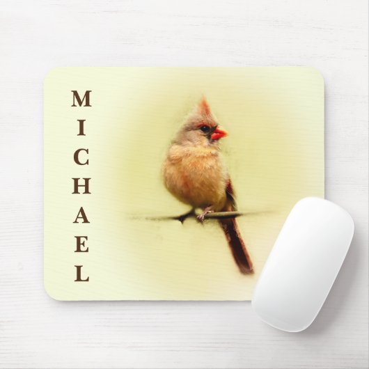 Kardinal Songbird Mousepad (Mit Mouse)