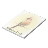 Kardinal Songbird Notizblock (Rotiert)