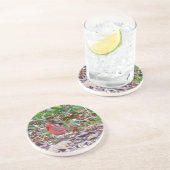 Kardinal Songbird Untersetzer (Seite)