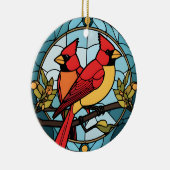 Kardinal-Speicherspeicher für festgehaltenes Glas Keramik Ornament (Rechts)