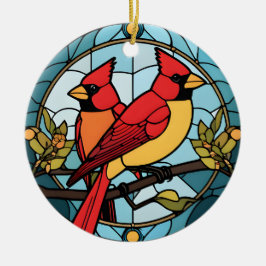 Kardinal-Speicherspeicher für festgehaltenes Glas Keramik Ornament