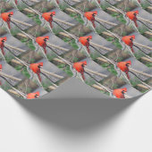 Kardinal Spring Wrapper Paper Geschenkpapier (Ecke)