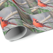 Kardinal Spring Wrapper Paper Geschenkpapier (Rolleneckpunkt)