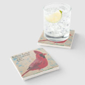 Kardinal Stone Untersetzer (Seitenansicht)