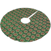 Kardinal Tree Skirt Polyester Weihnachtsbaumdecke (Schrägansicht)