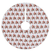 Kardinal Tree Skirt Polyester Weihnachtsbaumdecke (Vorderseite)