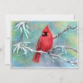 Kardinal über Schneebaubudget Weihnachten (Vorderseite)