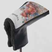 Kardinal über Virginia Road Map Golf Headcover (3/4 Vorderseite)