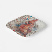 Kardinal über Virginia Road Map Pappteller (Gewinkelt)