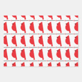 Kardinal-Umschlagpapier für Retro-Flachblatt-Set 3 Geschenkpapier Set (Vorderseite 2)