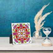 Kardinal und Blume Mandala Fotoplatte (InSitu)