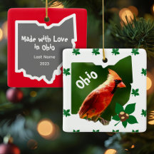 Kardinal und Buckeyes Ohio Weihnachten