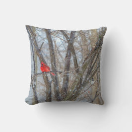 Kardinal und Chickadee Kissen