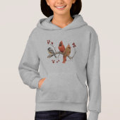 Kardinal und Chickadee mit Winterbraten Hoodie (Vorderseite)