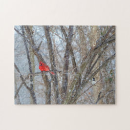 Kardinal und Chickadee Puzzle