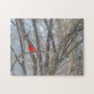 Kardinal und Chickadee Puzzle