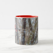 Kardinal und Chickadee Zweifarbige Tasse (Mittel)