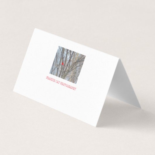 Kardinal und Chickadekarte (Rückseite)