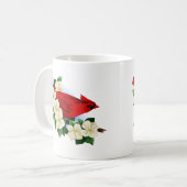 Kardinal und Dogwood-Blume Kaffeetasse (Vorderseite Links)