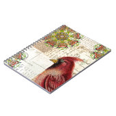 Kardinal und Ephemera Collage Notizblock (Linke Seite)