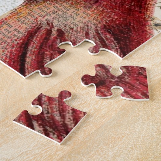 Kardinal und Ephemera Collage Puzzle (Seite)