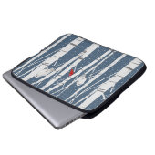 Kardinal und Eulen in Schneeflocken Laptopschutzhülle (Vorne Knopf)