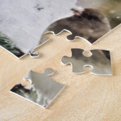 Kardinal und Funken im Schnee Puzzle (Seite)