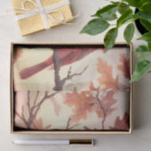 Kardinal und Herbstleaven Seidenpapier (Geschenk)