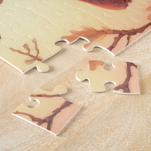 Kardinal und Herbstleere Puzzle (Seite)