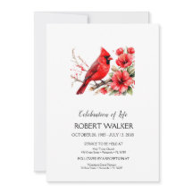 Kardinal und Hibiskus - Lebensehrung