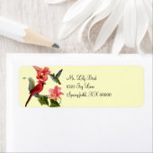 Kardinal und Hummingbird mit rosafarbenen Lilien u (Insitu)