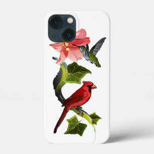 Kardinal und Hummingbird mit rosafarbener Lilie un Case-Mate iPhone Hülle