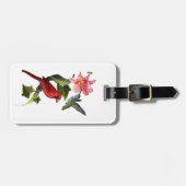 Kardinal und Hummingbird Pink Lily Personalisiert Gepäckanhänger (Vorderseite horizontal)