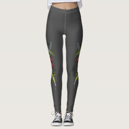 Kardinal und Hummingbird Pink Lily Personalisiert Leggings