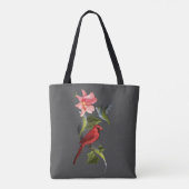 Kardinal und Hummingbird Pink Lily Personalisiert Tasche (Rückseite)