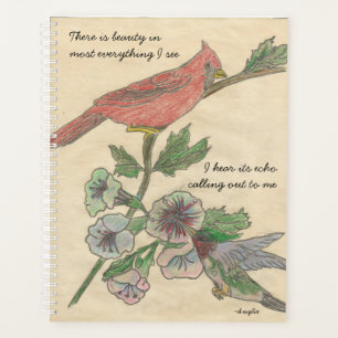 Kardinal und Hummingbird Planer