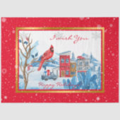 Kardinal und Landschaft individuell gestalten Seidenpapier (Vorderseite)