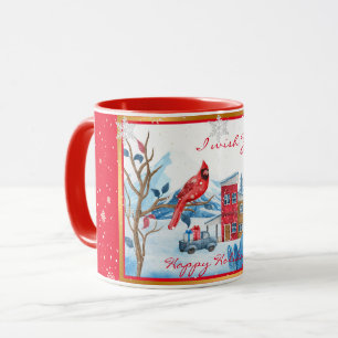 Kardinal und Landschaft individuell gestalten Tasse